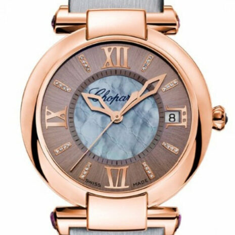 Chopard Imperiale 36Mm 18K Rose Gold Amethysts And Diamonds 384822-5005 Pearl / None Watch