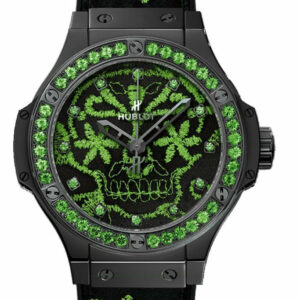 Hublot Big Bang 41Mm Broderie Sugar Skull Fluo Malachik Green Watch 343.cg.6590.nr.1222 Green