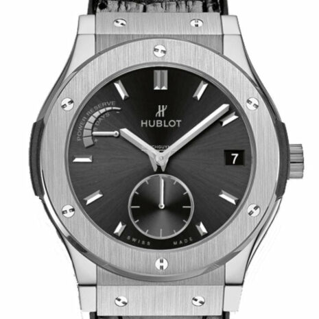 Hublot Classic Fusion 45Mm Black Sunray Dial Titanium Mens Watch 516.nx.1470.lr.1104