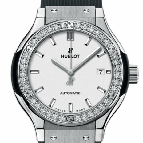 Hublot Classic Fusion 33Mm Quartz Titanium Ladies Watch 582.nx.2610.rx Silver