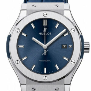 Hublot Classic Fusion Automatic Blue Sunray Dial Titanium 42Mm Mens Watch 542.nx.7170.lr