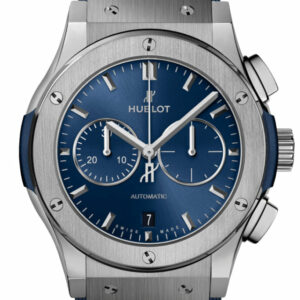 Hublot Classic Fusion Chronograph Titanium Blue 42mm Watch 541.NX.7170.RX