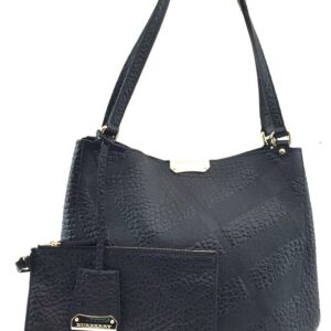 Burberry Bucket Pebbled Love Shoulder Black Leather Hobo Bag