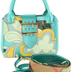 Burberry Buckle Multicolor Calfskin Satchel