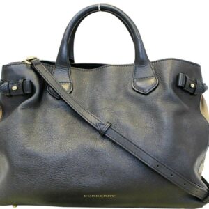 Burberry Bag Calf Leather House Check Medium Banner Tote