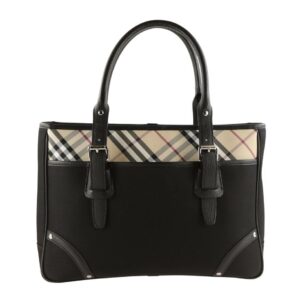 Burberry Check Black Nylon Shoulder Bag