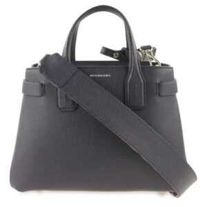 Burberry Derby Small Banner Regency Blue Leather Tote