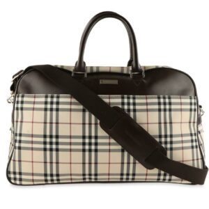 Burberry Duffle Nova Check Beige Canvas Weekend/Travel Bag