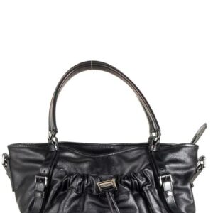 Burberry Handle Black Leather Shoulder Bag