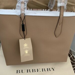 Burberry Medium Reverse Mid-camel Beige Leather Tote