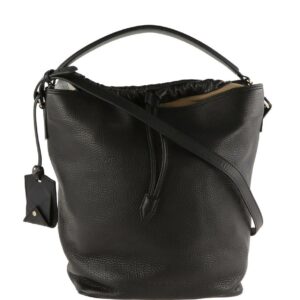 Burberry Medium Ashby Black Leather Hobo Bag
