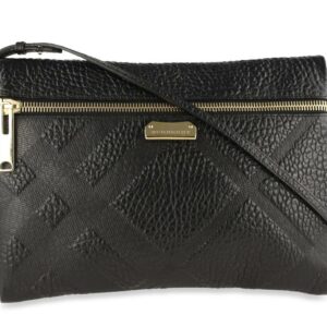 Burberry Medium Balmoral Black Calfskin Leather Clutch