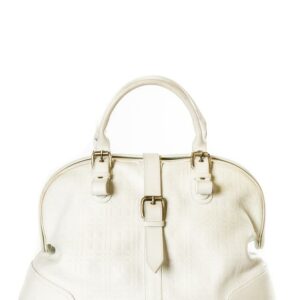 Burberry Refurbished White Leather Tote