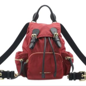 Burberry Small Runway Winered Nylon Backpack