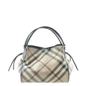 Burberry Supernova Supernova Check Beige Coated Canvas Tote