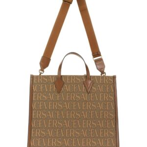Versace Shopper Bag With Allover Logo