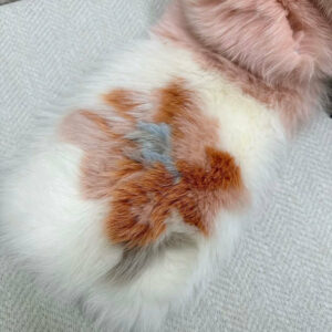 Fendi pink fox fur scarf