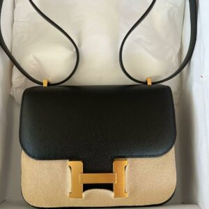 Hermes Constance 24 Black Epsom Gold Hardware