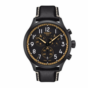 Tissot Chrono XL Vintage Quartz Stainless Steel Case with Black PVD coating Black Dial Black Strap Gent Watch T1166173605202