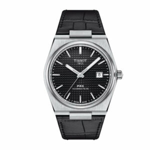 Tissot PRX Powermatic 80 Stainless Steel Case Black Dial Black Strap Men's Watch T1374071605100