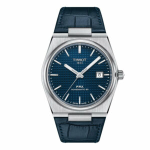 Tissot PRX Powermatic 80 Stainless Steel Case Blue Dial Blue Strap Gent Watch T1374071604100