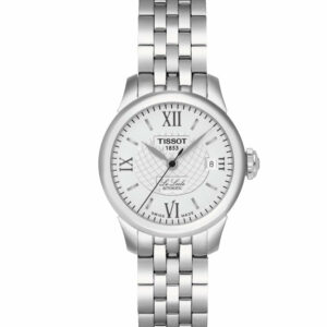 Tissot Le Locle Automatic Small Lady exquisite elegance with details such as Roman numerals and a traditional Le Locle signature Stainless Steel Case Silver Dial Grey Strap Women's Watch T41118333