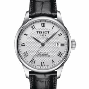 Tissot Le Locle Powermatic 80 Silver Dial Black Strap Men's Watch T0064071603300