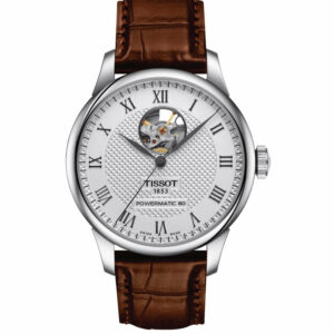 Tissot Le Locle Powermatic 80 Open Heart Stainless Steel Case Silver Dial Men's Watch T0064071603301