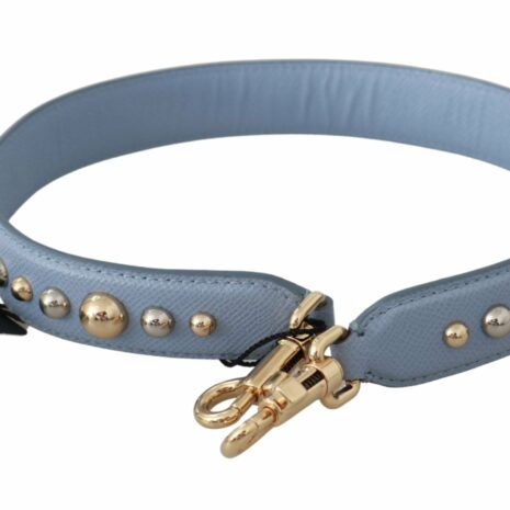 Dolce & Gabbana Studded Leather Bag Strap - Light Blue