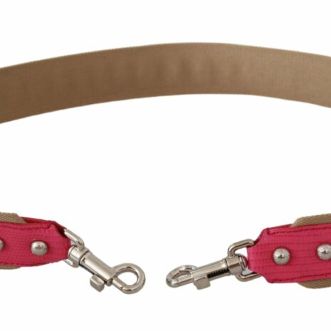 Dolce & Gabbana Complexs Pink Leather and Canvas Belt