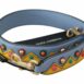 Dolce & Gabbana Blue Leather Bag Strap with Multicolor Zigzag Pattern and Gold-Toned Hardware ONE SIZE Blue