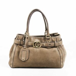Gucci Medium GG Running Nubuck Suede Tote Bag