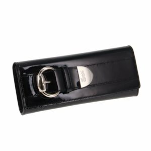 Gucci Black Patent Romy Clutch