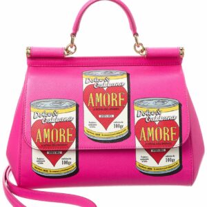 Dolce & Gabbana Sicily Medium Leather Satchel ONE SIZE Pink