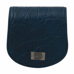Dolce & Gabbana Crocodile Embossed Leather Coin Purse - Blue