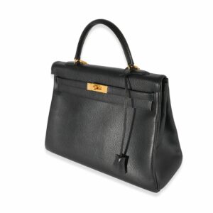 Hermes Black Ardennes Kelly 35 Retourne
