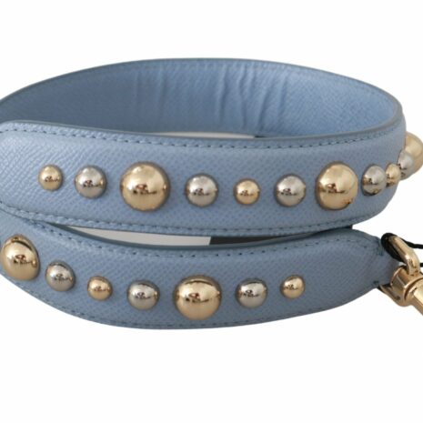 Dolce & Gabbana Studded Leather Bag Strap - Light Blue