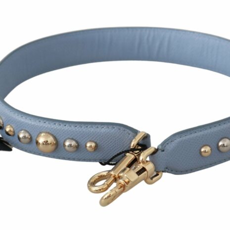 Dolce & Gabbana Studded Leather Bag Strap - Light Blue