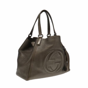 Gucci Metallic Green Soho Hobo Bag