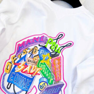 HERMES 23SS Long sleeve shirt Chevaloscope white/multicolor size 38