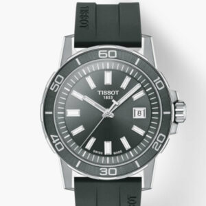 Tissot Supersport Gent Quartz Stainless Steel Case Grey Dial Grey Strap Watch T1256101708100