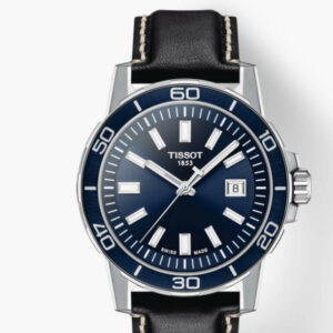 Tissot Supersport Blue Dial Black Strap Men's Watch T1256101604100