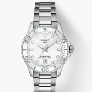 Tissot Seastar 1000 36MM White Dial Grey Strap Unisex Watch T1202101101100