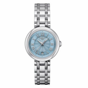 Tissot Bellissima Small Lady Stainless Steel Case Blue Mother-of-Pearl Dial Grey Strap Lady Watch T1260101113300