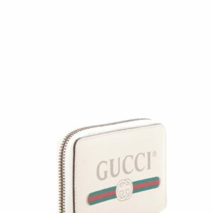 Gucci Cream Logo Printed Wallet
