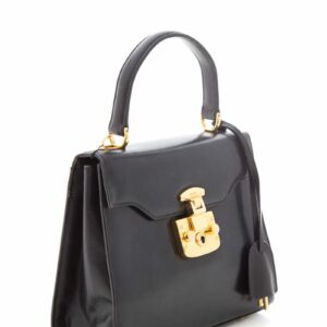 Gucci Midnight Lady Lock Leather Handbag