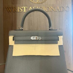 Hermes Kelly 25 Retourne Veau Togo Vert Amande Palladium Hardware