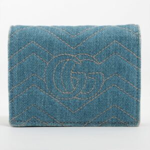 Gucci GG Marmont Denim Bi-fold Wallet