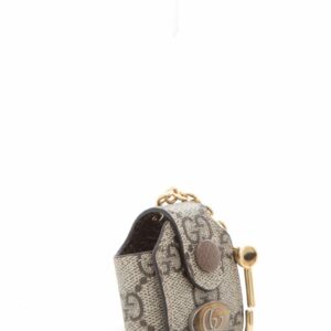 Gucci Monogram Logo Airpod Holder Keychain NWT
