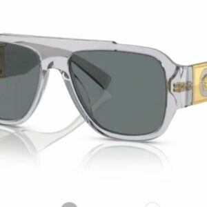 Versace 0VE4436U 530580 Grey/ Dark Blue Soft Rectangle Men's Sunglasses